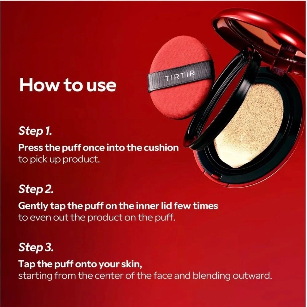 NEW, TIRTIR Mask Fit Red Cushion Foundation 0.63 fl oz 33W Ginger